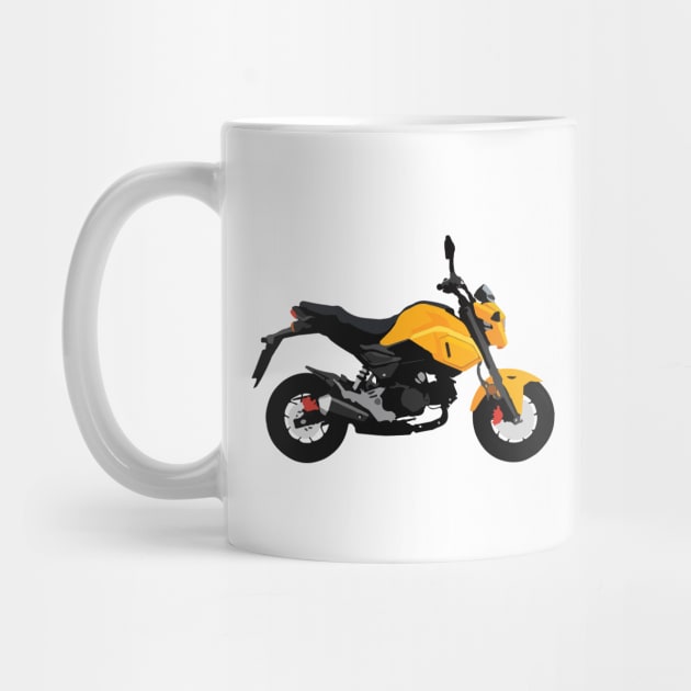 Motorcycle Honda Grom Orange 2020 by WiredDesigns